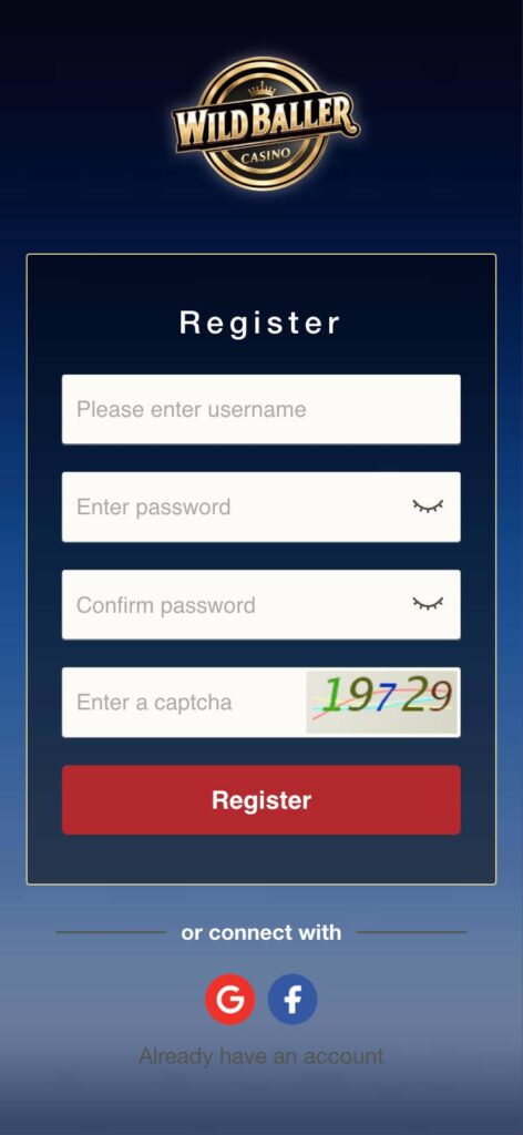 Registration form - preview